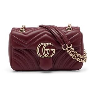 Gucci Marmont Burgundy Shoulder Bag